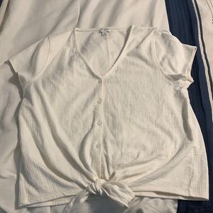 J Crew Tie T-shirt, size L